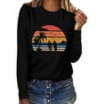 thumbnail image 4 of EQWLJWE Chandails à Manches Longues pour Femmes Entraînement Mode T-Shirts de Printemps Imprimés à Manches Longues Col Rond Décontractés Hauts T-Shirts Vêtements d'Automne pour Femmes, 4 of 6