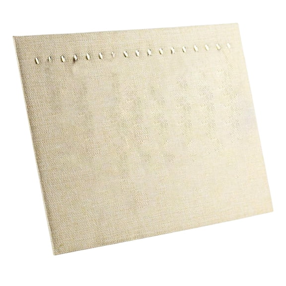 17 Hooks Necklace Jewelry Display Boards Necklaces Storage Holder Tray Organizer Linen