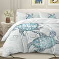 thumbnail image 6 of Sleepwish Bedding Duvet Cover Set Queen Size, Soft Microfiber White Turtle 3 Piece, 6 of 6