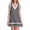 Gray, variant on cocolona Womens Summer Color Block Mini Dress V Neck Sleeveless Ruffle Sundress Vacation Beach Tank Dress