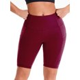thumbnail image 5 of Hanerdun Womens 3PCS Yoga Shorts Leggings High Waist Pocket Running Bottoms Workout Activewear L, 5 of 7