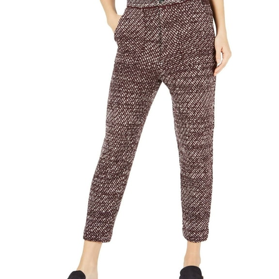 Free People Womens Knit Casual Trouser Pants, Red, Small