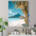 thumbnail image 4 of Tropical Beach Bungalow Wall Art/Canvas Print， Suitable for Living Room， Bedroom， Bathroom， Office， and Hotel Decoration., 4 of 8