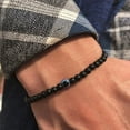 thumbnail image 3 of 6mm Natural Tiger Eye Beaded Bracelet For Men Women Turkish Amulet Protection Blue Evil Eye Bracelet For Women Spiritual Jewelry, 3 of 5