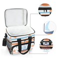 thumbnail image 6 of FORMRS Insulated Cooler Bag 24 Cans Capacity Soft Leakproof Lunch Box with Side Pockets, Blue Nautical Pattern, 6 of 7