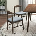 thumbnail image 7 of Allora Mid-Century Modern Fabric Dining Chair in Grey (Set of 2), 7 of 7