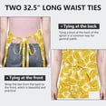 thumbnail image 6 of Orange Slices White Pattern Apron-Garden Aprons for Women with Pockets-Cotton Linen Waterproof Kitchen Cooking Gardening Aprons Adjustable for Kitchen,Cooking,BBQ and Salon 33x27 Inch, 6 of 7