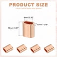 thumbnail image 2 of Uxcell Wire Rope Stop Sleeve, Copper Crimping Loops Sleeve Oval Crimp Ferrules for Wire Rope and Cable Ferrules 3/16"(4mm), 2 of 7