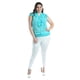 thumbnail image 4 of Blusa con detalle de olan Roman Fashion / Tallas Extras, 8048 (Menta) verde claro 42, 4 of 6