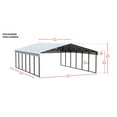 thumbnail image 4 of Arrow 20 x 29 x 9 ft Eggshell Carport, 4 of 19