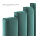 thumbnail image 4 of Headboard, Twin Size, Velvet, Teal Blue, Modern Contemporary Urban Design, Bedroom Master Guest Suite, 4 of 9