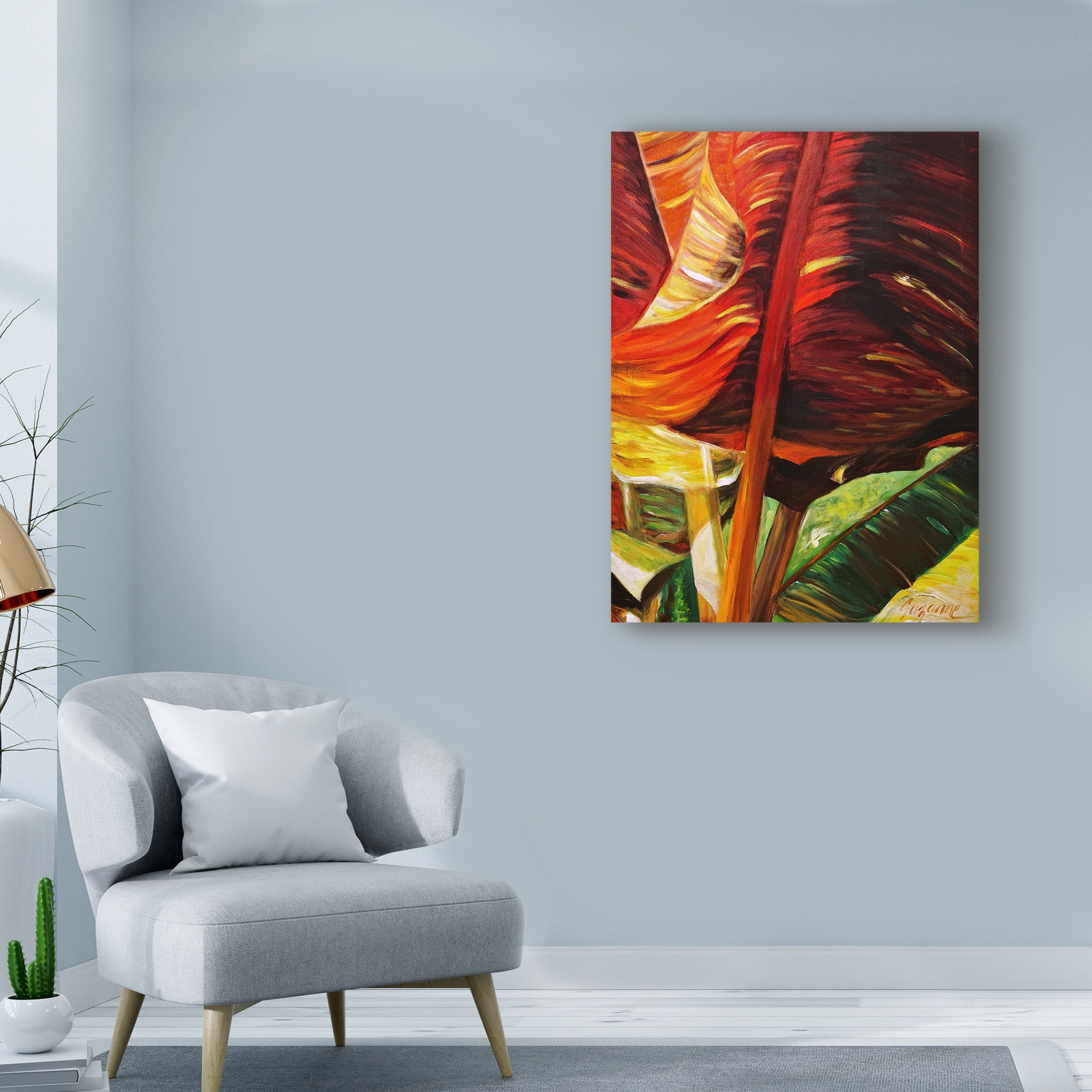 Trademark Fine Art 'Banana Duo II' Canvas Art by Suzanne Wilkins