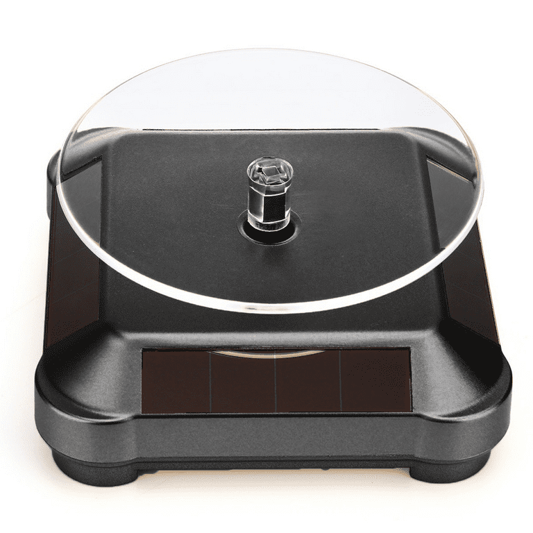 Solar Powered Black Small Spinning Display Turntable – Painful Pleasures