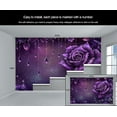 thumbnail image 4 of Purple Rose Wall Mural- European Style Wall Murals For Living Room Bedroom, Rose Mural 110"W x 79"H (Not Peel and Stick), 4 of 6
