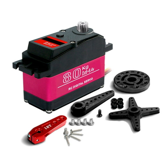 Servo Numérique 80kg Engrenage en Métal Couple Élevé Remplacements Étanches pour 1/5 HSP HPI RC Voiture Baja Voiture