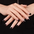 thumbnail image 3 of Tiras de gel para uñas WEKCEKCEK semicuradas de color negro francés, 20 unidades, 3 of 7