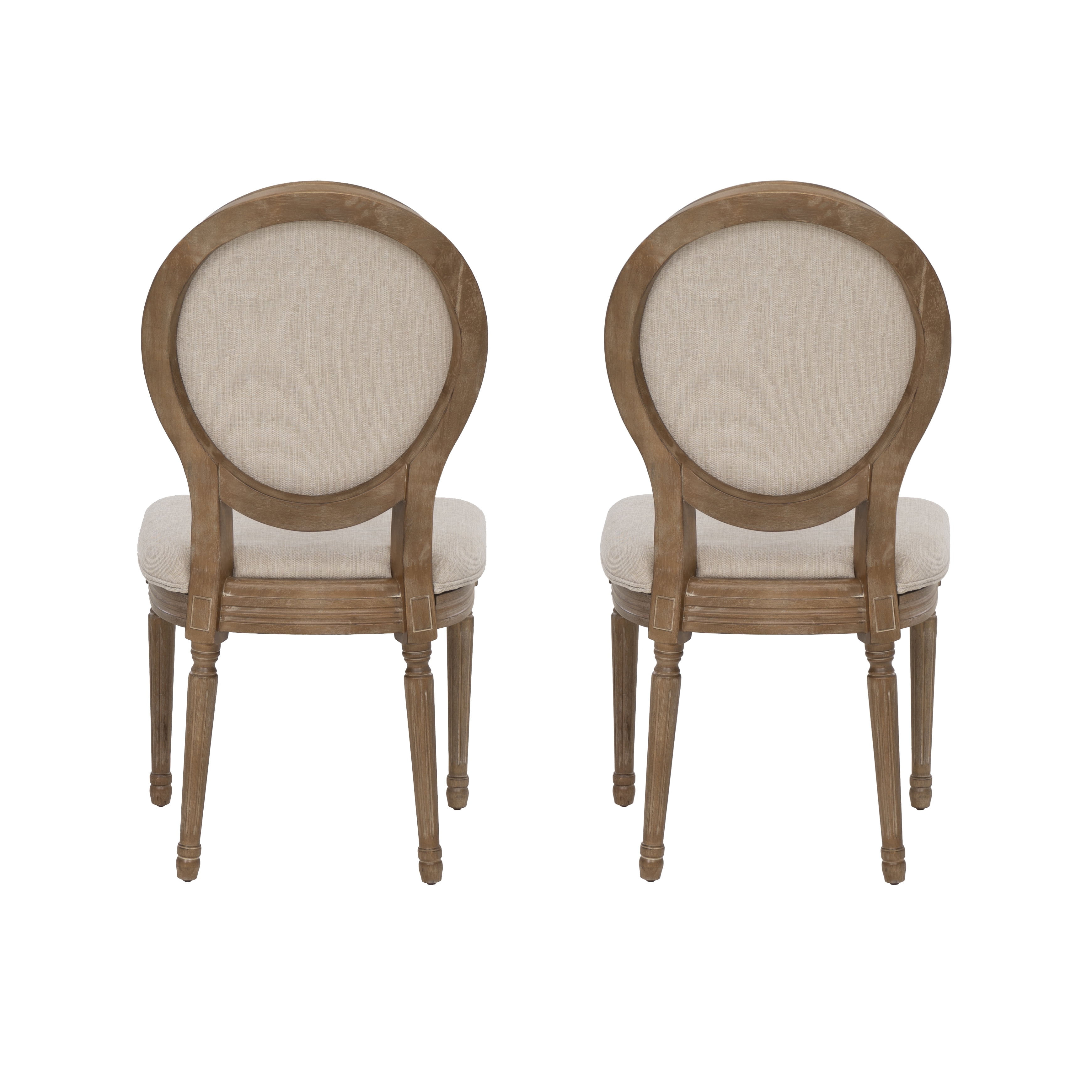 Linon Anthem Oval Back Dining Chairs, Set of 2, Light Natural Brown