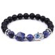 thumbnail image 1 of Pulsera elástica hecha a mano con cuentas redondas de 8mm, pulseras con cuentas piramidales, pulsera para hombres y mujeres, 1 of 5