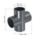thumbnail image 2 of Conectores de unión en forma de T de Uxcell para tubos, adaptadores de PVC para accesorios de tubería de agua 1.26" 1, 2 of 4