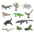thumbnail image 2 of 12x figuras de animales , juego de figuras de animales, modelo simulado para suministros de fiesta, decoración para pasteles, niños y niñas Estilo F, 2 of 8