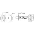 thumbnail image 4 of Design House 782763 Single Cylinder 2-Way Latch Deadbolt, Adjustable Backset, Polished Brass Finish, 4 of 9