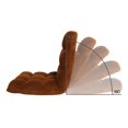 thumbnail image 2 of Loungie Microplush Recliner Modern Convertible Chair Folding Floor Chair Adjustable, Brown, 2 of 7