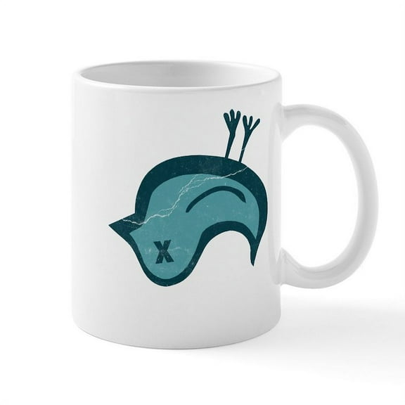 CafePress - Dead Twitter Bird Mug - 11 oz Ceramic Mug - Novelty Coffee Tea Cup