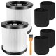 thumbnail image 1 of 2 Pack DCV5801H HEPA Filter Compatible Foe DEWALT DCV580H DCV581H 20V MAX Wet/Dry Vacuum, 1 of 5