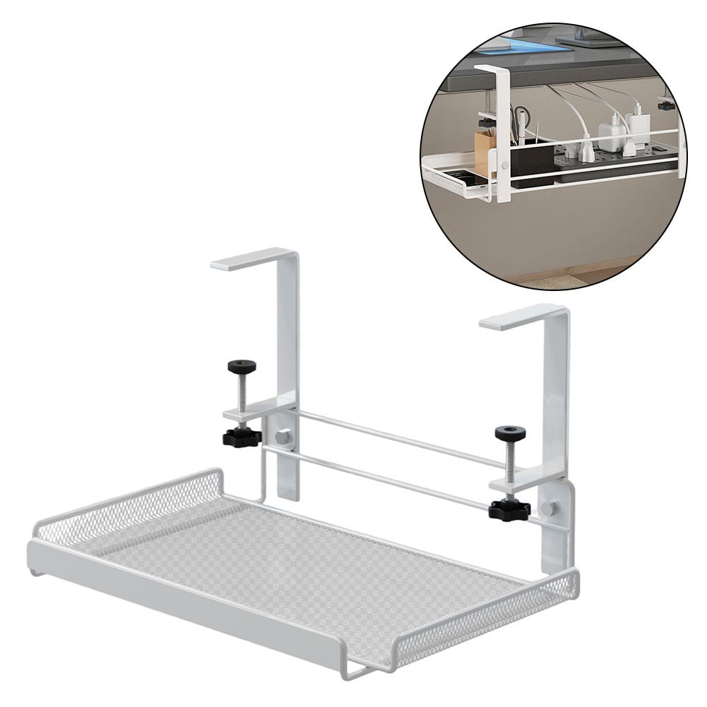 Wuweikeji Home Organization,Desk Cord Wire Organizer 4.5~8.5cm Adjustable Under Desk Cable Management Tray