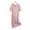 Pink, variant on TMOYZQ Cotton Nightgowns for Women Short Sleeve Crew Neck Thin Nightdress Breathable Solid Long Sleep Dress Loose Fit Non See Through Loungewear