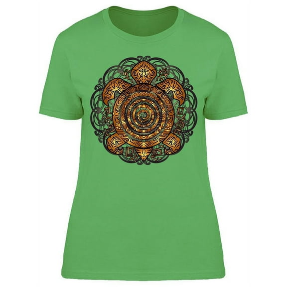Polynesian Golden Sea Turtle T-Shirt Women -Image by Shutterstock, Female Small