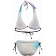 thumbnail image 6 of SKQIT Women's Swimsuits Gradient Color Triangle String Thong Bikini Set Sexy High Cut Swimwear Bathing Suit, 6 of 7