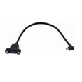 thumbnail image 1 of Kework 0.3 Meter Micro USB Extension Cable, 90 Degree Right Angle Micro USB 5 Pin Male to Micro USB Female Screw Mount Extender Cable (R-Micro USB), 1 of 4