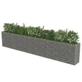 thumbnail image 4 of vidaXL Raised Garden Bed Raised Flower Bed Gabion Basket Galvanized Steel, 4 of 7