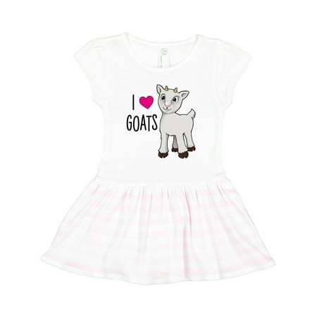 

Inktastic I Love Goats- Cute Goat Gift Toddler Girl Dress