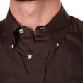 thumbnail image 3 of Cinch Men's Solid Button Down Long Sleeve Western Shirt Brown Large, 3 of 4