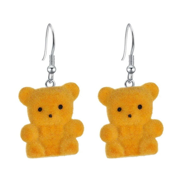 TechWave Cute Flocking Little Animal Earrings Cartoon Girl Earrings All- Jewelry Dangling Chain Earrings Stud Drop Earrings Large Thick Hoop Earrings Ear Stack Earrings Set Mini Hoop Earrings Set