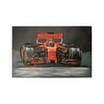thumbnail image 1 of 3D Metal Wall Art - Race Car M0235-RED, 1 of 2
