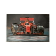 3D Metal Wall Art - Race Car M0235-RED
