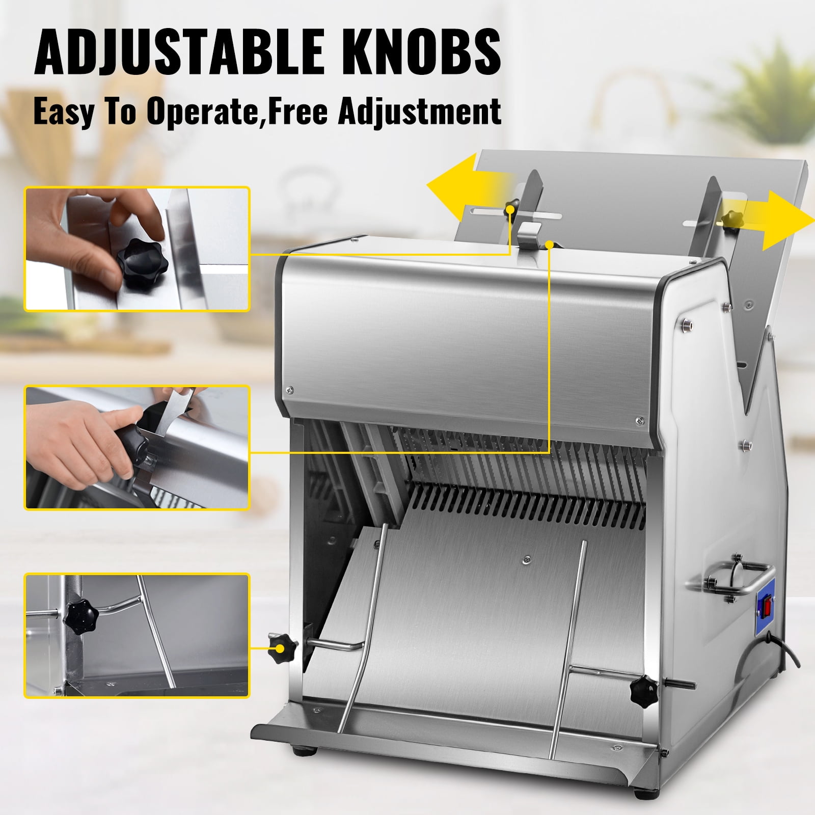 Commercial Mechanical Bakery Bread Shop Cutting Cutter Toast Slicing  Machine, Automatic Adjustable Electric Bread Slicer Machine - AliExpress