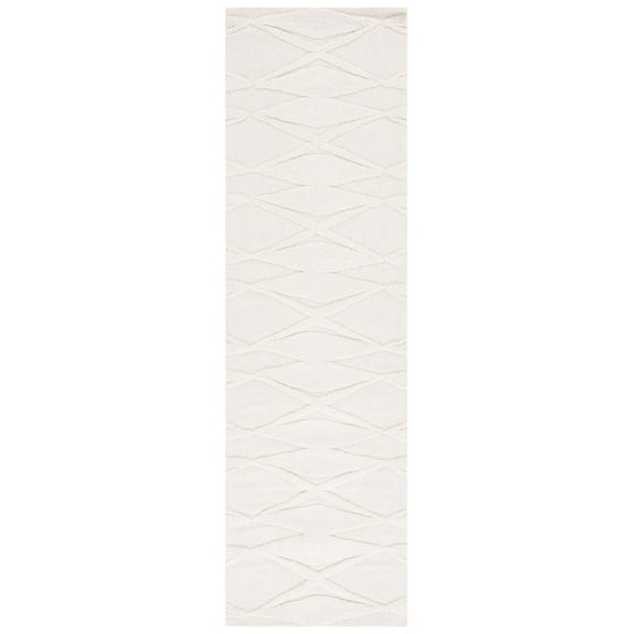 SAFAVIEH Chatham Brannon Diamond Runner Rug, Ivory, 2'3" x 8'