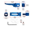 thumbnail image 2 of Blue GP Bevel Front Set Foot Peg Kawasaki Ninja Rider Main Step Footrest Bar, 2 of 3