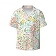 thumbnail image 5 of PAYOHTO Floral Colour Pattern Mens Hawaiian Casual Short-sleeved Shirt Tropical Summer Beach Button Down Shirts, 5 of 7