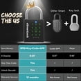 thumbnail image 3 of Dhiedas New Smart Padlock with Key, Heavy Duty Combination Padlock, RFID Pad Lock with Codes Bluetooth APP Access, Outdoor Waterproof Electronic Key Lock for Gate Fence Shed L, 3 of 7