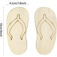 thumbnail image 3 of 30 Pack 4 Inch Wood Flip Flop Slipper Crafts Unfinished Wood Flip Flop Slipper Cutouts Wooden Flip Flop Slipper Hanging Ornaments DIY Flip Flop Slipper Craft for Home Party Decoration Craft Project, 3 of 6