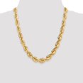 thumbnail image 4 of 14K Yellow Gold Rope Chain Necklace 22 inch 10 mm Diamond-cut with Fancy Lobster Clasp, 4 of 4
