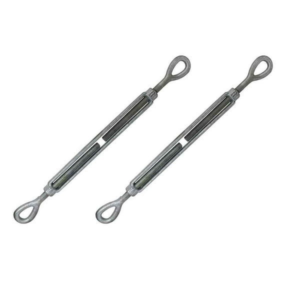 Galvanized Turnbuckle - Eye & Eye - 5/8" x 12" - 2 Pack