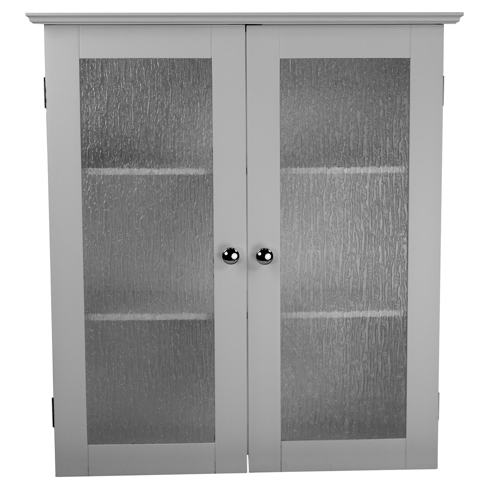 Connor Wall Cabinet with 2 Glass Doors, White - Walmart.com