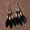 Black, variant on Women Faux Feather Earrings Bohemian Fringe Tassel Long Drop Dangle Earrings Set with Design for Women