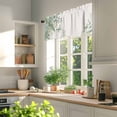 thumbnail image 5 of Succulents Eucalyptus Valances for Windows Floral Ferns Leaf Green Butterfly Valance Curtains Rod Pocket Bathroom Small Window Treatments for Kitchen Living Room Bedroom, 42"x12", 5 of 7